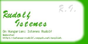 rudolf istenes business card